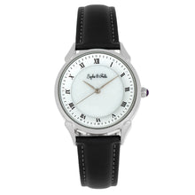 Sophie and Freda Mykonos Mother-Of-Pearl Leather-Band Watch - Black